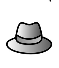 black hat isolated on white