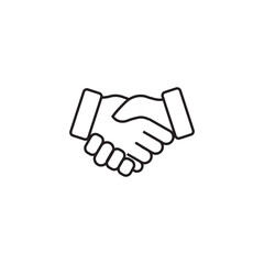 HandShake Icon - Minimalist Line Art Icon