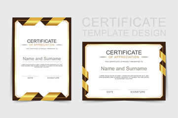 Elegant certificate template vector illustration design