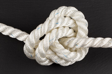 knot of rope on dark