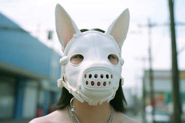the girl in the dog mask