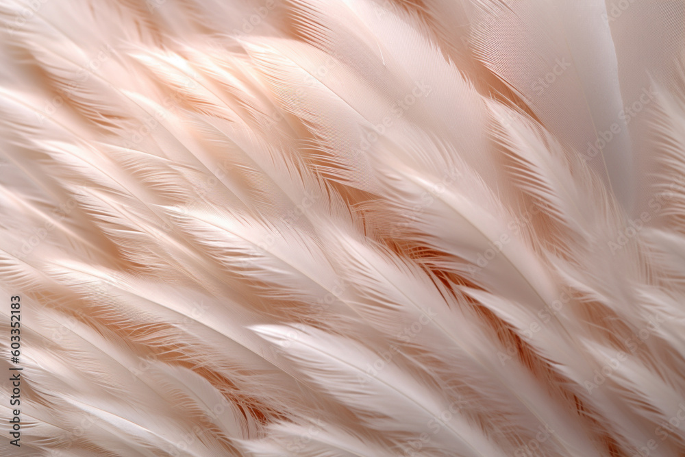 Poster a close-up photograph of a down feather, with its soft and fluffy texture beautifully captured, gene