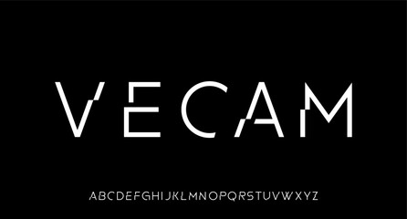 vecam, luxury modern font alphabetical vector set 