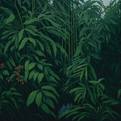 green leaves background