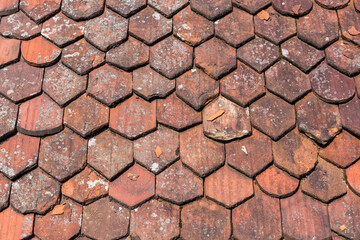 old roof shingles background