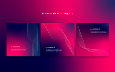 Pink Blue Gradient Abstract Social Media Post Template