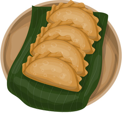 Curry puff or jalangkote illustration