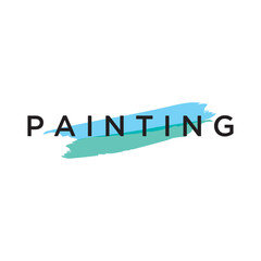 Paint brush and roll logo template creative design for home and city service.