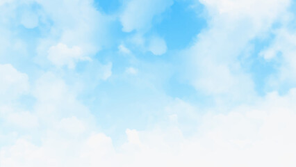 Background with clouds on blue sky. Summer sky and clouds. Nature outdoor background