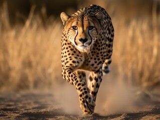 The Agile Sprint of the Cheetah in Savannah