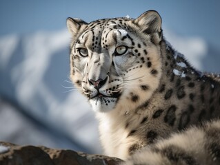 The Solitude of the Snow Leopard in the Himalayas