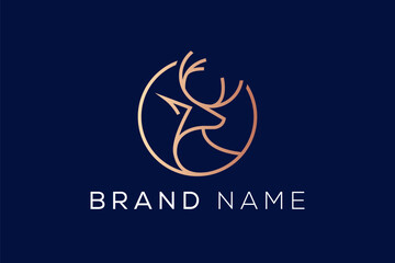 Obraz premium Deer Logo design vector