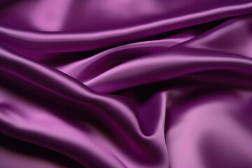 Obraz premium Satin silk in purple color, smooth and shiny appearance, luxurious look. Generative AI