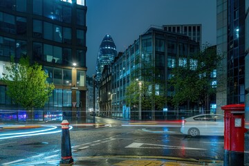 London City at night: Fenchurch Street