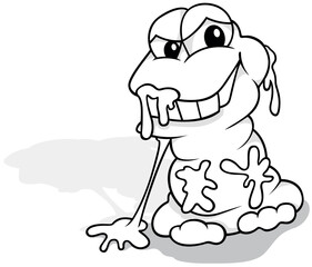 Drawing of a Garbage Monster with Slime on his Body