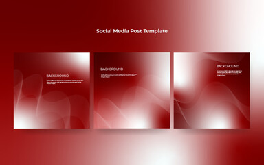 Red Elegant Abstract Social Media Post Template