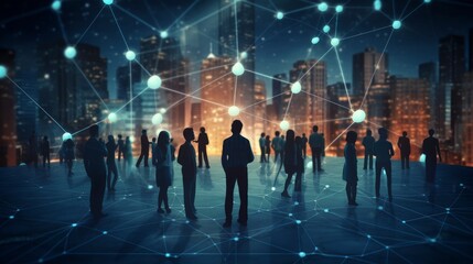 Social networking, interconnection and communication between people through digital platforms and online communities. Generative AI