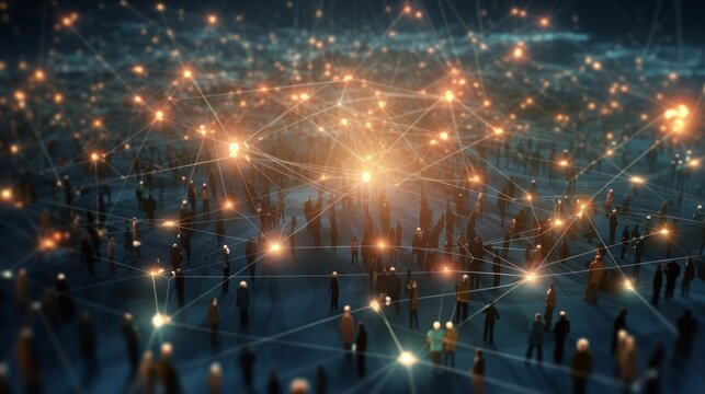 Social networking, interconnection and communication between people through digital platforms and online communities. Generative AI