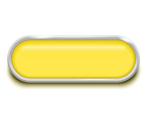 Yellow oval glossy button