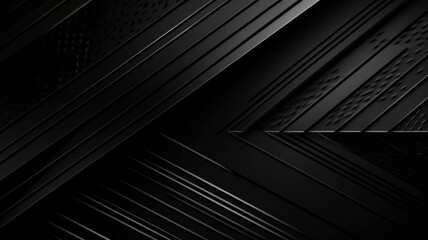 Obraz premium Black abstract corporate background. Minimal design. Black grey abstract modern background for design. Dark. Geometric shape. 3d effect. Diagonal lines, stripes.. Generative AI