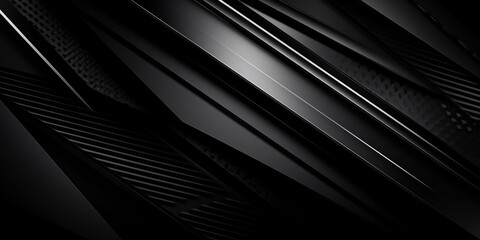 Black abstract corporate background. Minimal design. Black grey abstract modern background for design. Dark. Geometric shape. 3d effect. Diagonal lines, stripes.. Generative AI