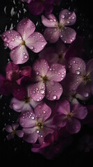 Refreshing Flowers with Sparkling Water Drops, Ideal for Nature, Floral, and Wellness Concepts. generative ai