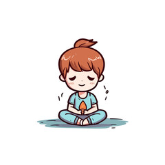 a girl doing meditation