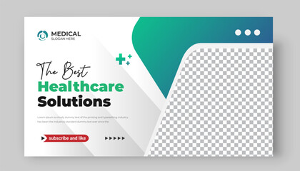  Medical YouTube thumbnail and web banner template