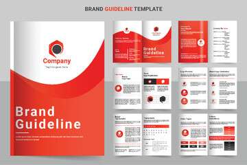 Brand Guidelines Manual Layout 12 page  Brand Guidelines Design Brand Guideline template Brand Guidelines Landscape  business annual report brochure