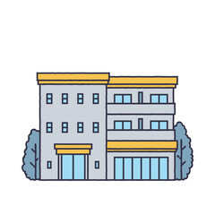 シンプルな福祉施設のイラスト