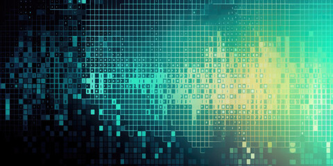 abstract colorful sound wave technology background, music equalizer concept. Marketing and Advertising, light colours, binary digits, minimal background, Generative AI