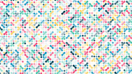 Abstract Seamless Colorful Metaballs Geometric Pattern. Vector illustration.