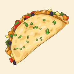 Quesadilla is a popular snack of Mexican cuisine.