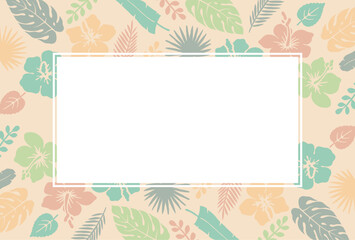 南国の植物のトロピカルフレーム１
