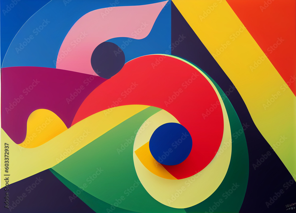 Poster abstract creative colour full background - generative ai
