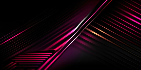 Abstract dark red and black geometric background with glowing lines. Triangles. Gradient. Generative AI