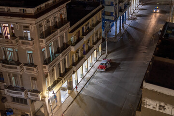 Night view of Havana's neighborhoods from the rooftops