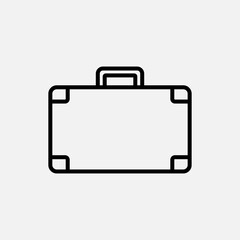 Briefcase Icon. Business, Office Bag Symbol - Vector