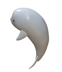 かわいいシロイルカキャラクター