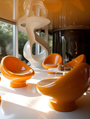 Living Room Kitchen Bedroom Interior Design mock up Modern Furniture