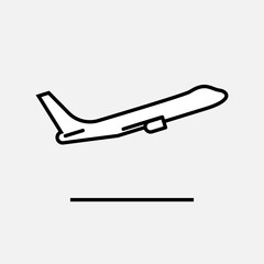 Airplane Departure Icon. Transportation Information Symbol - Vector.