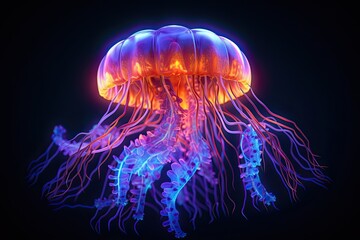 Glowing jellyfish