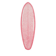 Pink surfboard watercolor .	