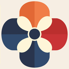 a retro flower pattern