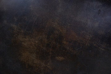 Artificial leather with brown scratches. Background with scratch surface texture. Grunge background. Overlay for your design with copy space. High quality photo