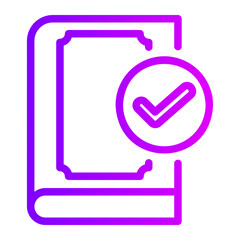 check book gradient icon