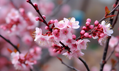 Fototapeta premium Pink flowers in spring