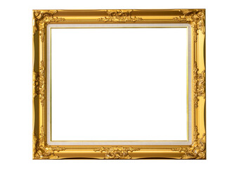 Magnificent gilded wood frame in Louis XVI style. France 19TH Century,isolated on transparent...