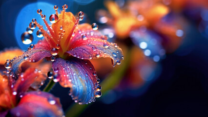 Obraz na płótnie Canvas vibrant flower macro shot close up, Generative AI