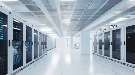 Data server center background, digital hosting	
